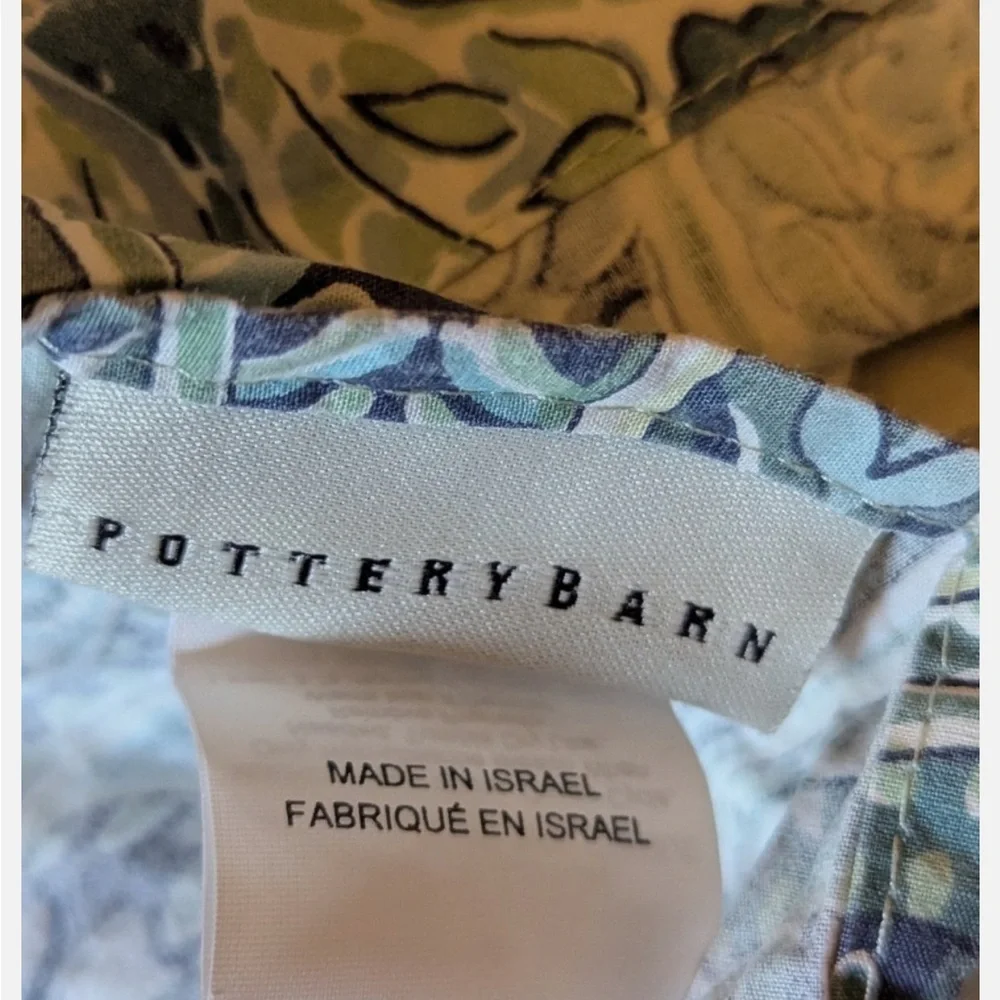 Pottery Barn Paisley Queen Green and Blue Duvet Cover